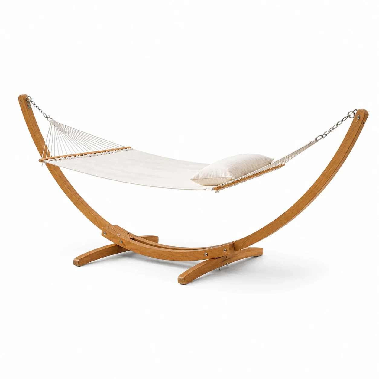 Curved Wooden Stand + Hammock — Canvas