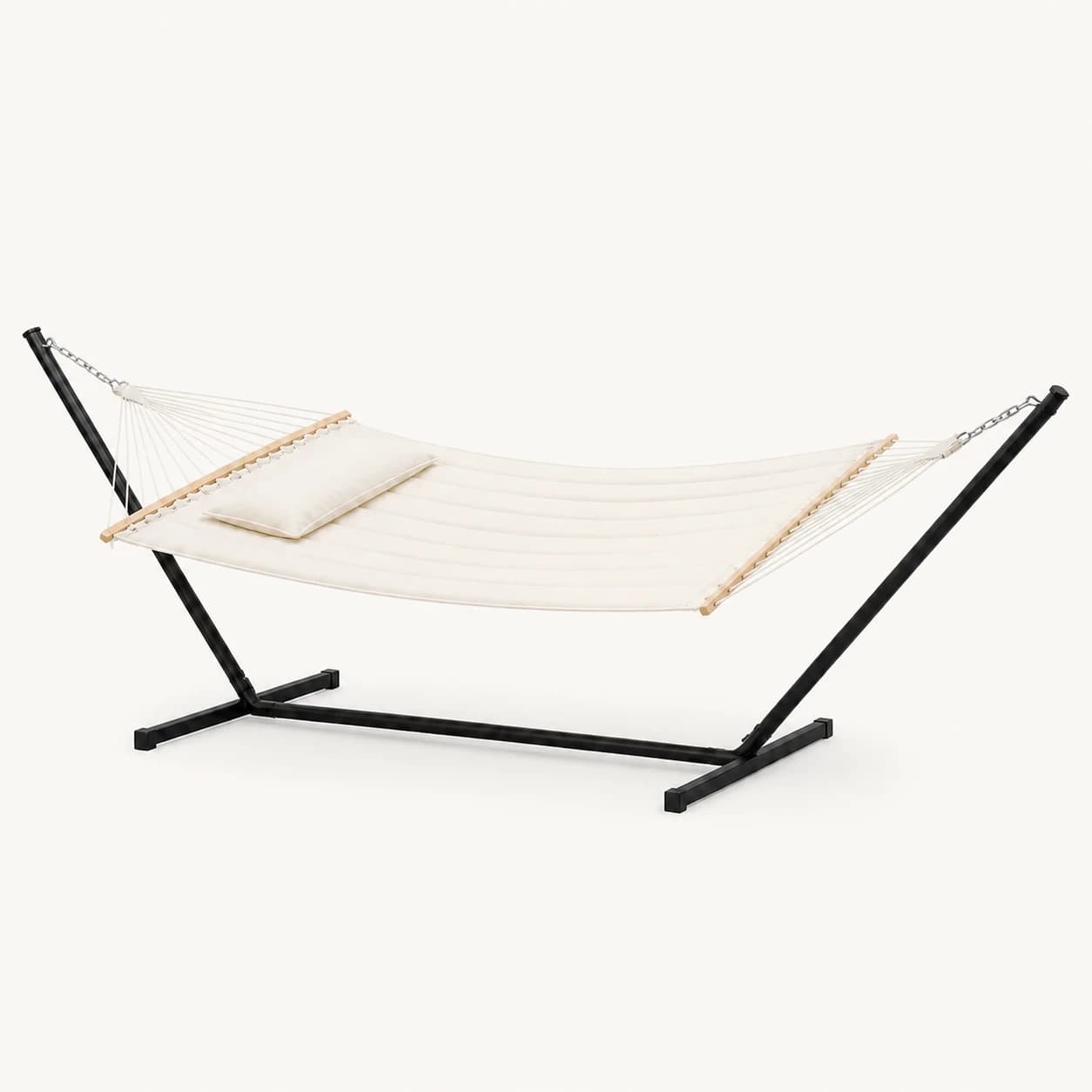 Iron Hammock Stand — Ivory white